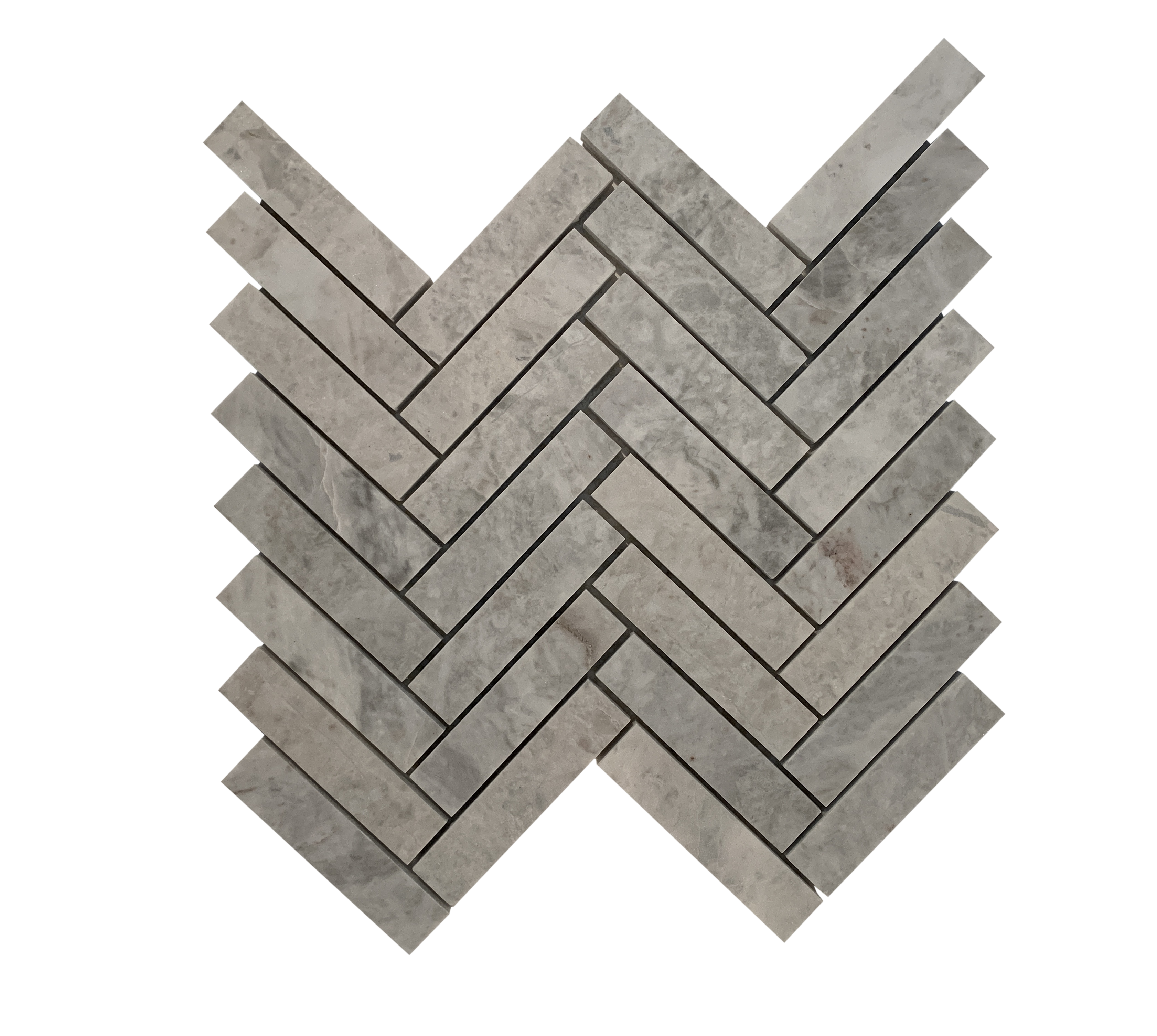ALICHA WHITE MARBLE MOSAIC POLISHED HERRINGBONE 1
